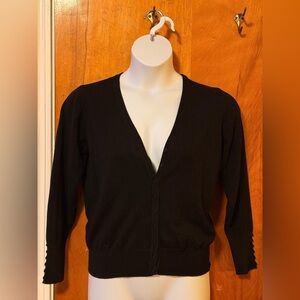 Classic Black Women's Cardigan Sweater